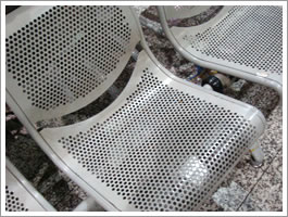 Perforated Stainless Steel Chairs